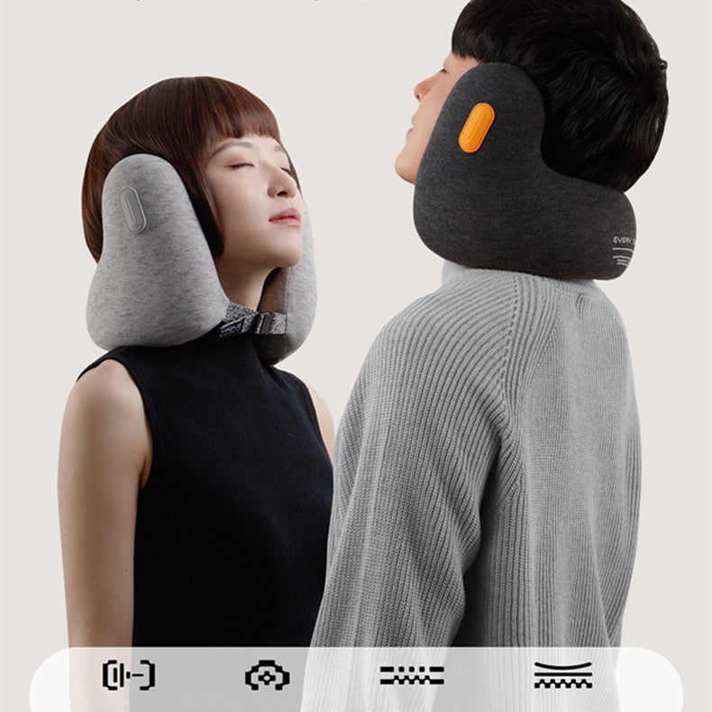 HKM-271443 U-Shaped Travel Neck Pillow with Memory Foam and Noise Reduction Design