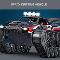 HKM-271571 Alloy Crawler Spray Remote Control Tank Car, 1:12 Scale, High-Speed, Indoor/Outdoor Use, 6 Channels, Ready-to-Go