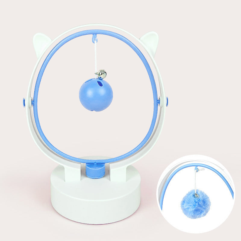 HKM-271763 Perpetual Rocking Funny Cat Toy Hair Ball Leaking Cat Toy Electric Magnetic Pet Supplies