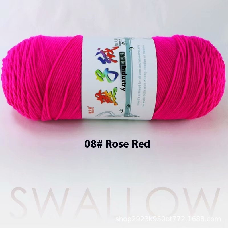 HKM-271827 5-Strand Milk Cotton Yarn for Crochet Projects - 200g Ball