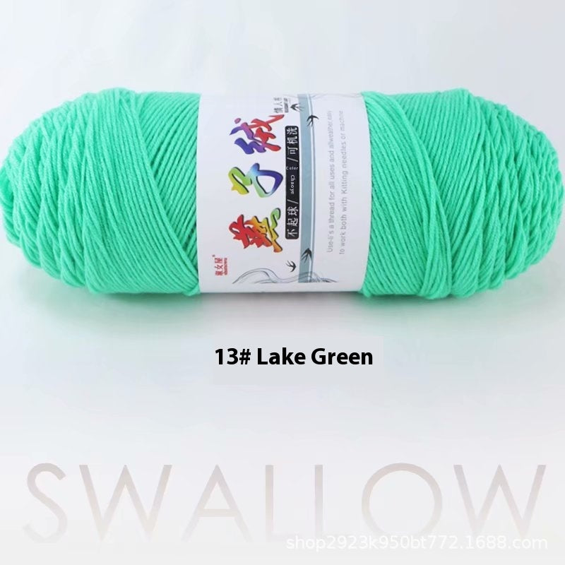 HKM-271827 5-Strand Milk Cotton Yarn for Crochet Projects - 200g Ball