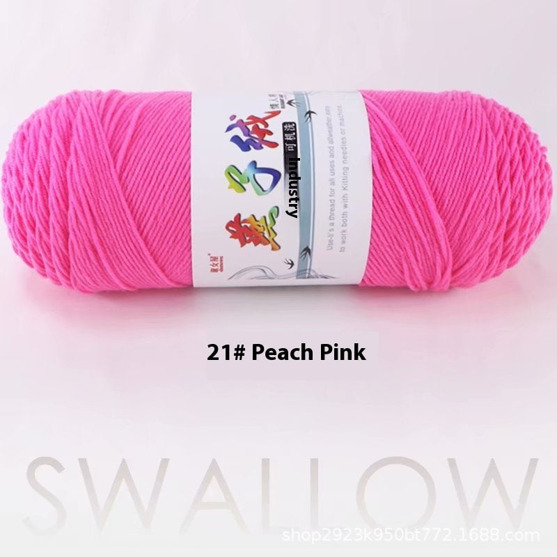 HKM-271827 5-Strand Milk Cotton Yarn for Crochet Projects - 200g Ball