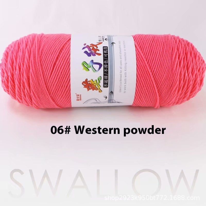 HKM-271827 5-Strand Milk Cotton Yarn for Crochet Projects - 200g Ball