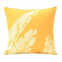 HKM-271827 Stylish Short Plush Ginkgo Leaf Pillow Cover - Modern Simplicity Design 45x45cm