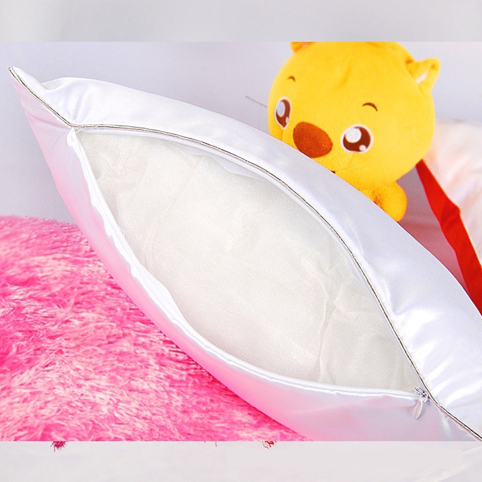 HKM-271955 Solid Color Thermal Transfer Pillow Cover with Golden and Silver Edges, 40x40cm, Modern Simple Design