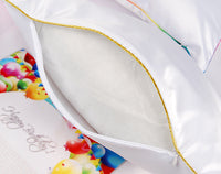 HKM-271955 Solid Color Thermal Transfer Pillow Cover with Golden and Silver Edges, 40x40cm, Modern Simple Design