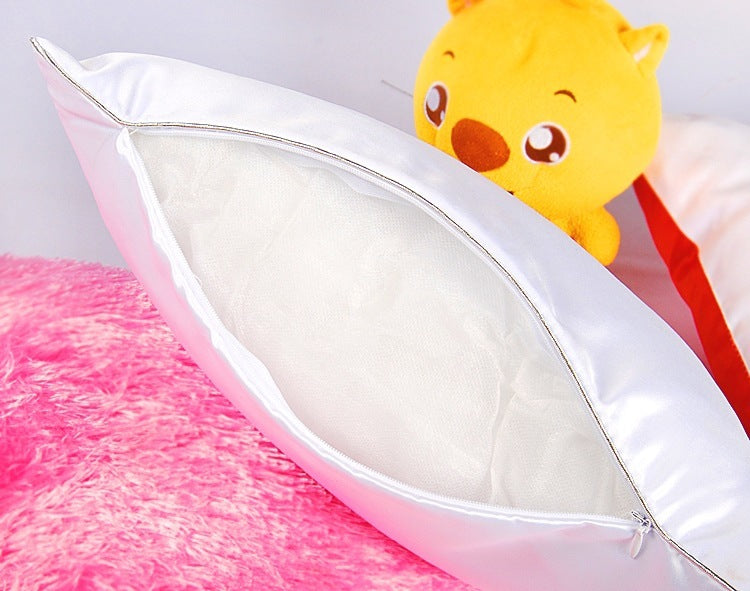 HKM-271955 Solid Color Thermal Transfer Pillow Cover with Golden and Silver Edges, 40x40cm, Modern Simple Design