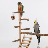 HKM-272083 Sichuan Pepper Parrot Climbing Training Platform - Natural Solid Wood for Small and Medium Birds - 37x26x45cm