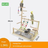 HKM-272083 Sichuan Pepper Parrot Climbing Training Platform - Natural Solid Wood for Small and Medium Birds - 37x26x45cm