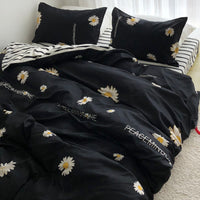 HKM-272147 Three-Piece Floral and Bird Pattern Single Bed Sheet Set for Students in Polyester Fiber