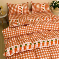HKM-272147 Three-Piece Floral and Bird Pattern Single Bed Sheet Set for Students in Polyester Fiber