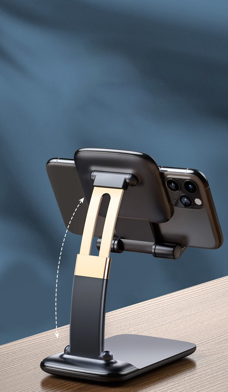 HKM-272211 Adjustable Folding Telescopic Phone Holder for Desktops - Black & White Versions
