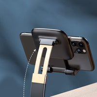 HKM-272211 Adjustable Folding Telescopic Phone Holder for Desktops - Black & White Versions