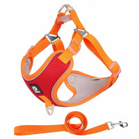 HKM-272339 Adjustable Breathable Mesh Dog Harness with Reflective Piping for Small and Medium Pets