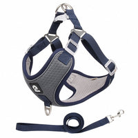 HKM-272339 Adjustable Breathable Mesh Dog Harness with Reflective Piping for Small and Medium Pets