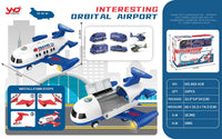 HKM-272403 Diecast Alloy Fire Engine and Airplane Toy Set with Sound and Music for Ages 3 and Up