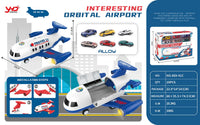 HKM-272403 Diecast Alloy Fire Engine and Airplane Toy Set with Sound and Music for Ages 3 and Up