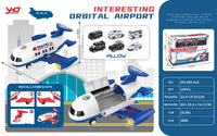 HKM-272403 Diecast Alloy Fire Engine and Airplane Toy Set with Sound and Music for Ages 3 and Up