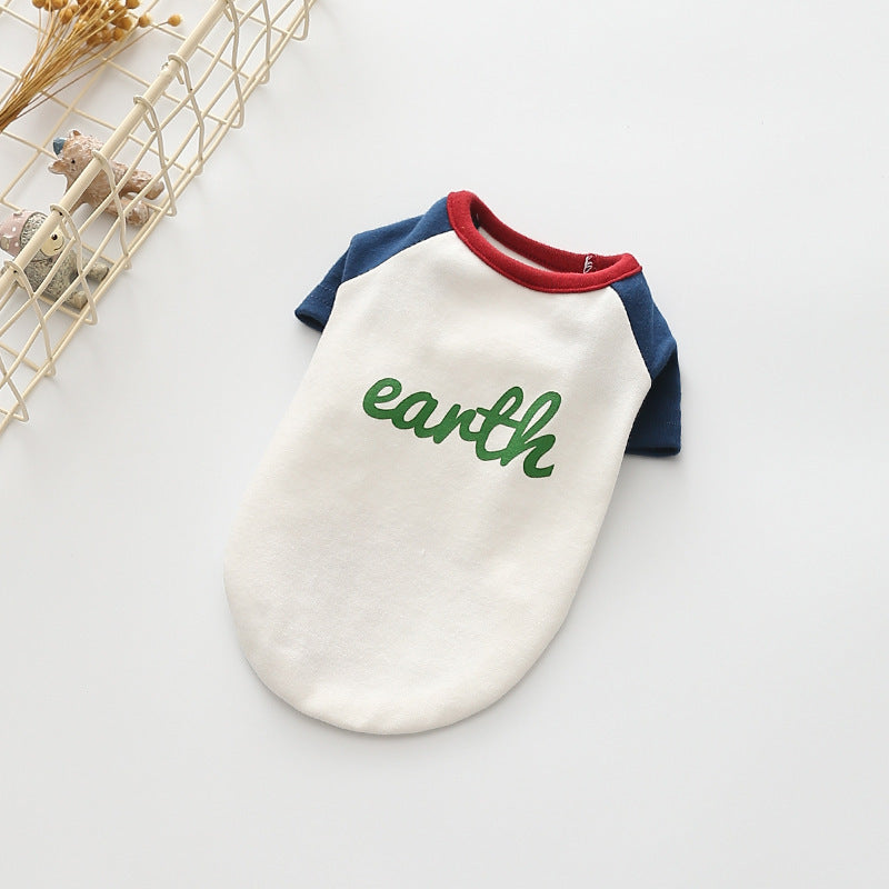 HKM-272403 Fashionable Dog Sweatshirt with Embroidered Letter Design - Available in Multiple Sizes