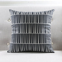 HKM-272531 Geometric Striped Plush Throw Pillow, 45x45cm, Multiple Color Options