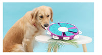 HKM-272595 Interactive Dog Puzzle Toy for Puppies - Snack Dispenser with 9 Compartments, Durable Plastic Dog Feeder