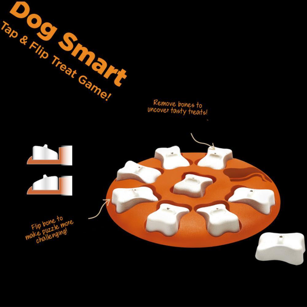 HKM-272595 Interactive Dog Puzzle Toy for Puppies - Snack Dispenser with 9 Compartments, Durable Plastic Dog Feeder