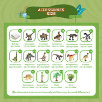 HKM-272723 Dinosaur Play Mat Set with Plastic Activity Figures for Indoor Family Fun, Suitable for Ages 2 to 4