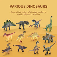 HKM-272723 Dinosaur Play Mat Set with Plastic Activity Figures for Indoor Family Fun, Suitable for Ages 2 to 4