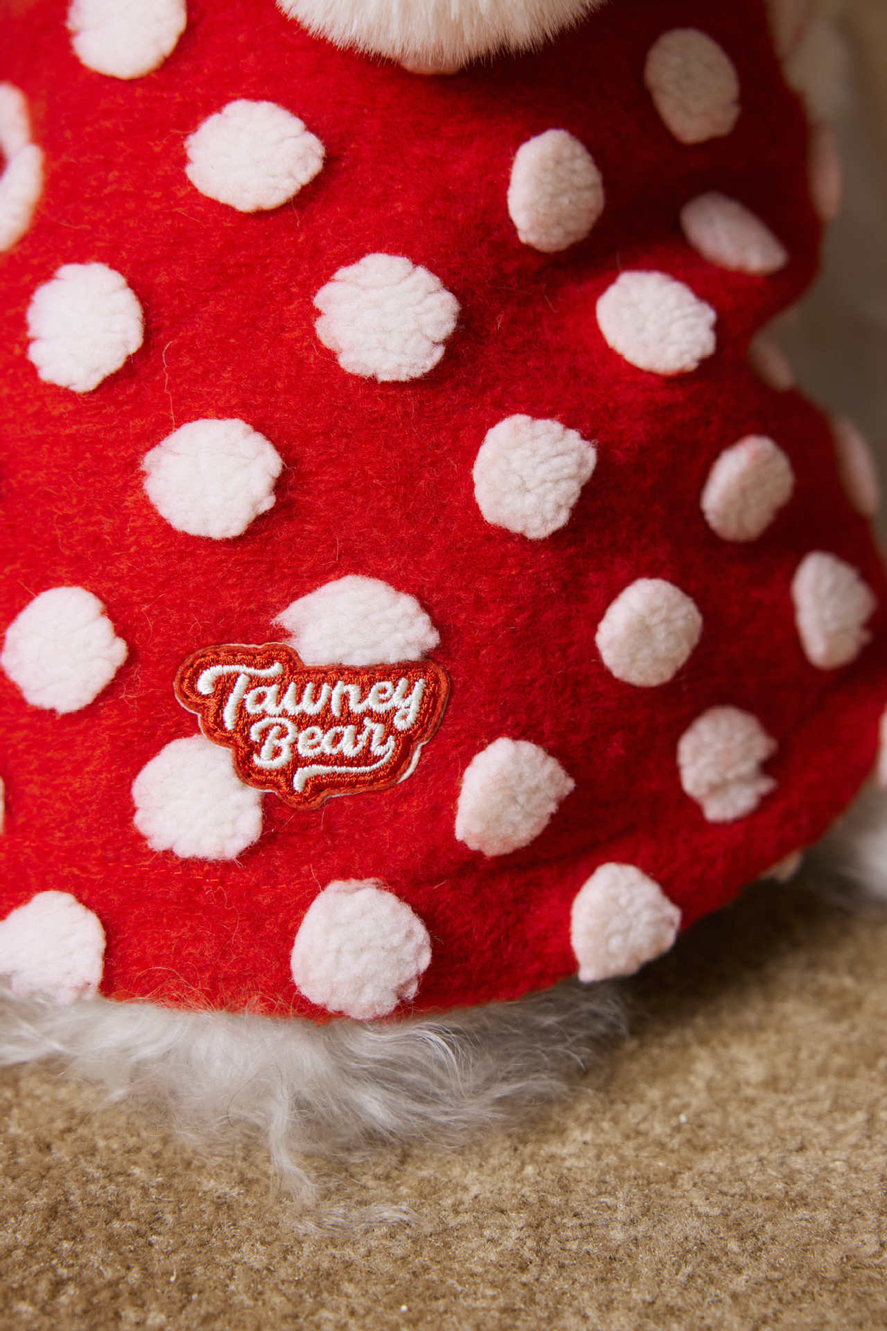 HKM-272723 Red Polka Dot Sleeveless Hooded Vest Coat for Pets in Multiple Sizes