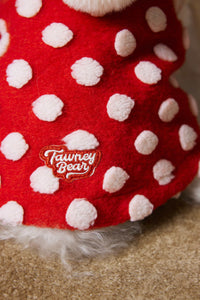HKM-272723 Red Polka Dot Sleeveless Hooded Vest Coat for Pets in Multiple Sizes