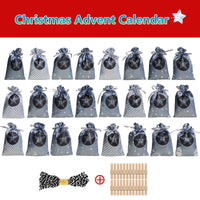 HKM-273107 Christmas Satin Cloth Drawstring Gift Bag Set - Multiple Colors Available (10x15cm)