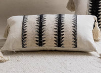 HKM-273107 Misty Forest Big Spike Square and Waist Pillow Collection in Black and Off-White
