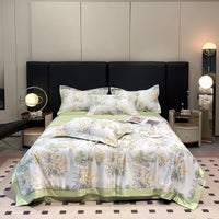 HKM-273299 Cool Washed Ice Silk Summer Blanket Set with Sheets and Pillowcases - Two Sizes Available