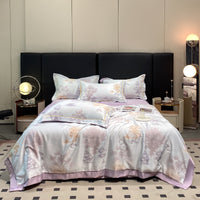 HKM-273299 Cool Washed Ice Silk Summer Blanket Set with Sheets and Pillowcases - Two Sizes Available