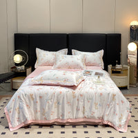 HKM-273299 Cool Washed Ice Silk Summer Blanket Set with Sheets and Pillowcases - Two Sizes Available