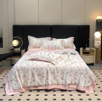 HKM-273299 Cool Washed Ice Silk Summer Blanket Set with Sheets and Pillowcases - Two Sizes Available