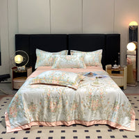 HKM-273299 Cool Washed Ice Silk Summer Blanket Set with Sheets and Pillowcases - Two Sizes Available