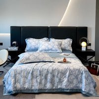 HKM-273299 Cool Washed Ice Silk Summer Blanket Set with Sheets and Pillowcases - Two Sizes Available