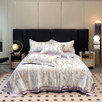 HKM-273299 Cool Washed Ice Silk Summer Blanket Set with Sheets and Pillowcases - Two Sizes Available