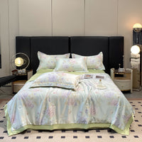 HKM-273299 Cool Washed Ice Silk Summer Blanket Set with Sheets and Pillowcases - Two Sizes Available