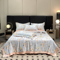 HKM-273299 Cool Washed Ice Silk Summer Blanket Set with Sheets and Pillowcases - Two Sizes Available