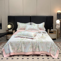 HKM-273299 Cool Washed Ice Silk Summer Blanket Set with Sheets and Pillowcases - Two Sizes Available