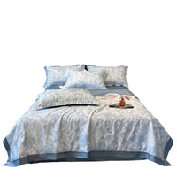 HKM-273299 Cool Washed Ice Silk Summer Blanket Set with Sheets and Pillowcases - Two Sizes Available