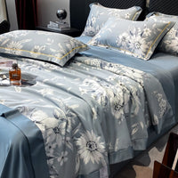HKM-273299 Cool Washed Ice Silk Summer Blanket Set with Sheets and Pillowcases - Two Sizes Available
