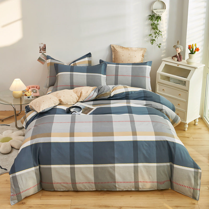 HKM-273299 Cotton Duvet Cover Set for Students - Cute Animal & Cloud Patterns in Multiple Sizes