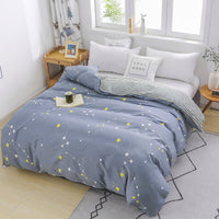 HKM-273299 Cotton Duvet Cover Set for Students - Cute Animal & Cloud Patterns in Multiple Sizes