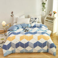 HKM-273299 Cotton Duvet Cover Set for Students - Cute Animal & Cloud Patterns in Multiple Sizes