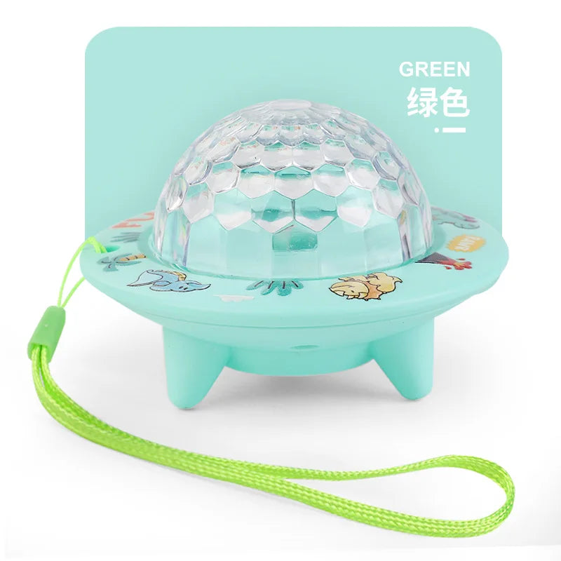 HKM-273299 Luminous 3D Cartoon Starry Sky Flying Saucer Toy for Kids, Ages 2 to 14