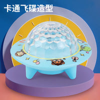 HKM-273299 Luminous 3D Cartoon Starry Sky Flying Saucer Toy for Kids, Ages 2 to 14