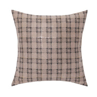 HKM-273363 Retro Cotton Pillowcase in Leopard, Plaid, Yellow Brown, Beige, and Green - 45x45cm